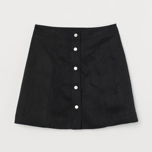 H&M Faux Suede A-Line Skirt